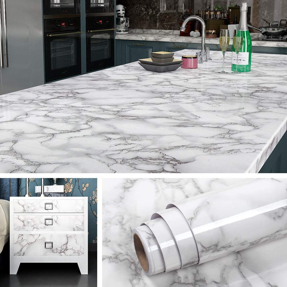white marble sticker
