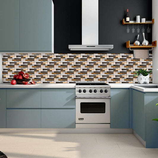 24pcs Self-Adhesive Waterproof Mosaic Style Tile Stickers