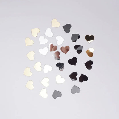 50 Pcs Heart shine Mirror Wall Stickers (1Inch)