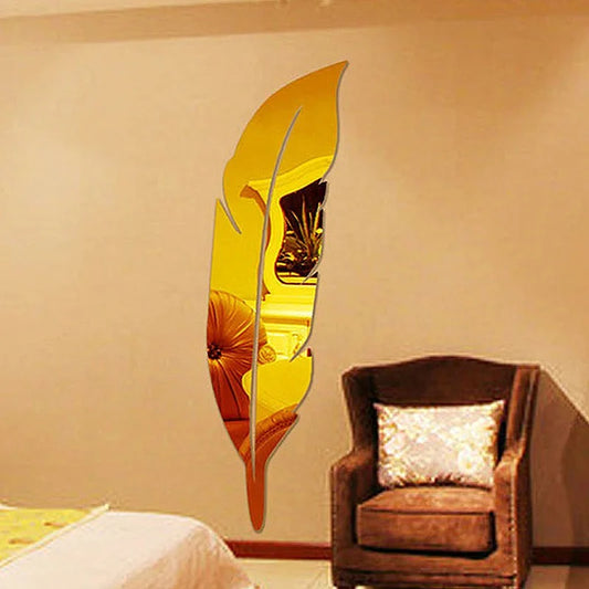 Acrylic Feather Mirror
