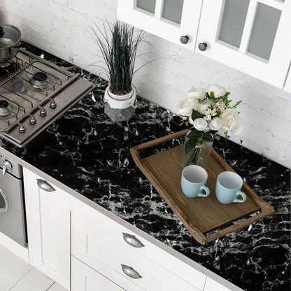 Black Marble Paper Sticker