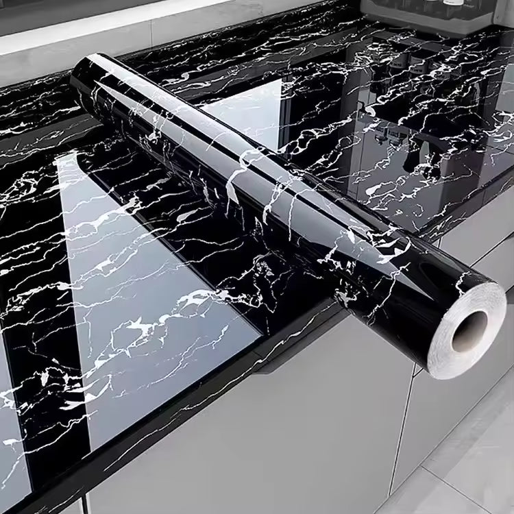 Black Marble Paper Sticker
