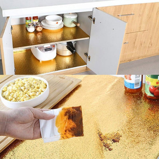 Golden Colour Kitchen Oil-Proof Heatproof Self-Adhesive Foil Sheet