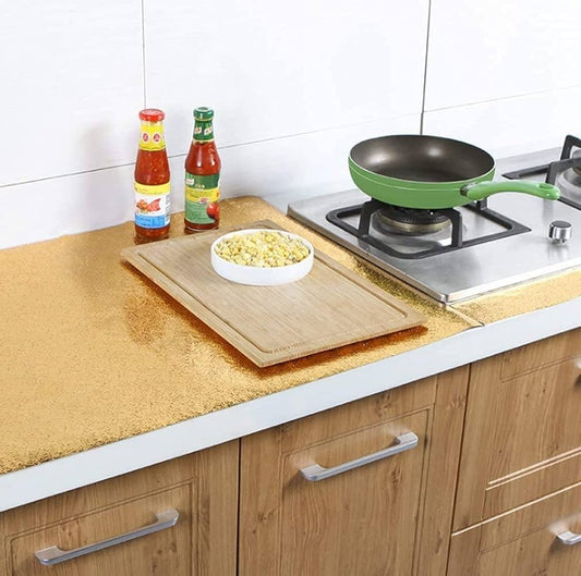 Golden Colour Kitchen Oil-Proof Heatproof Self-Adhesive Foil Sheet
