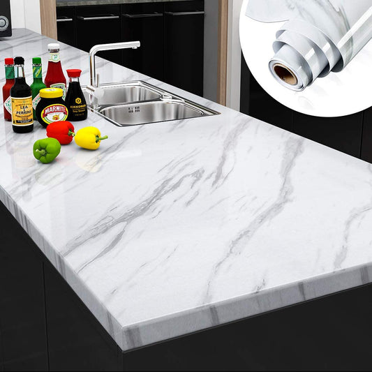white marble sticker