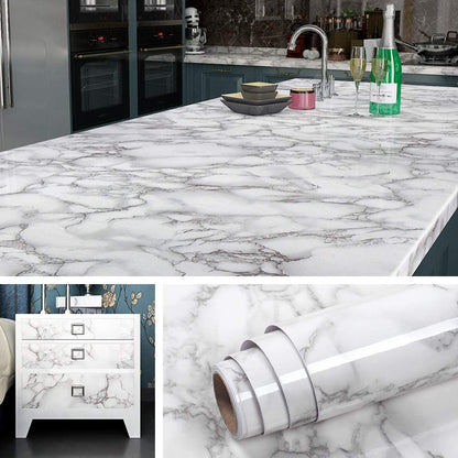 white marble sticker