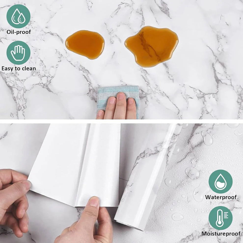 white marble sticker